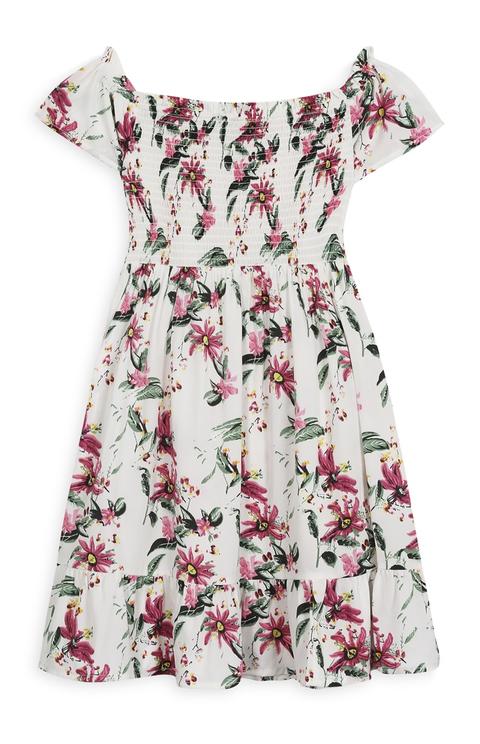 Floral Bardot Dress