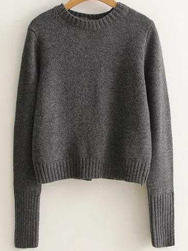 Jersey Con Cordón En Espalda - Gris Oscuro