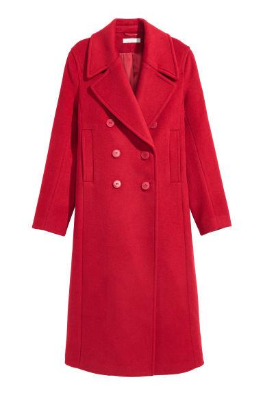 H & M - Cappotto In Misto Lana - Rosso