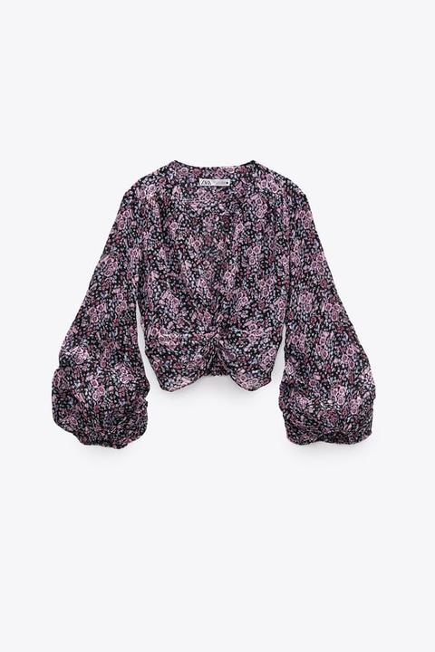 Blusa Estampada Nudo