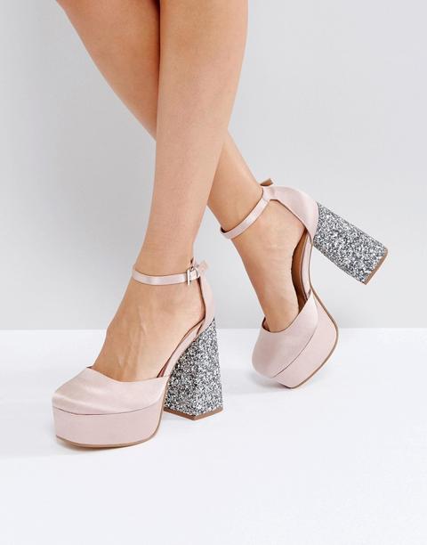 Asos Paint - The Town - Scarpe Con Tacco E Plateau - Beige