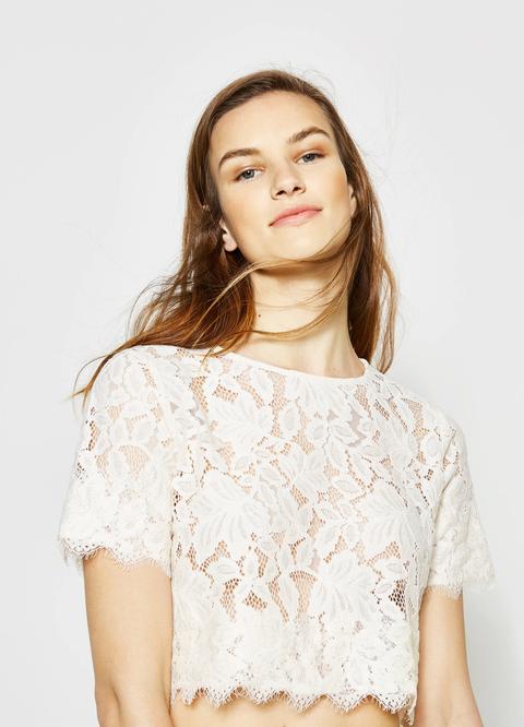 Blusa Crop In Pizzo