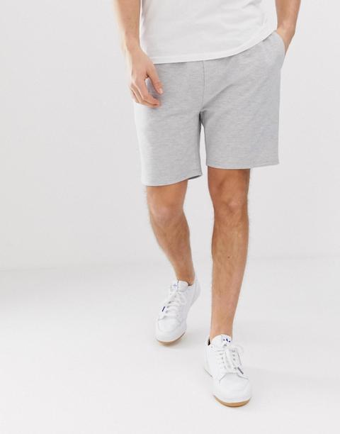 Burton Menswear Jersey Shorts In Grey Marl