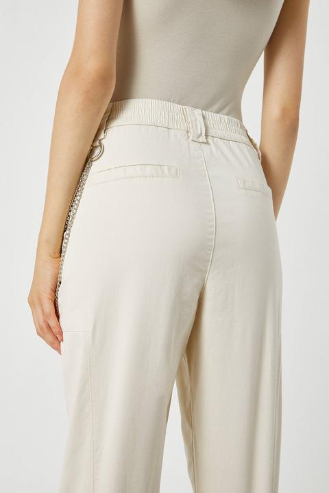 Cargo Trousers With Chain Detail