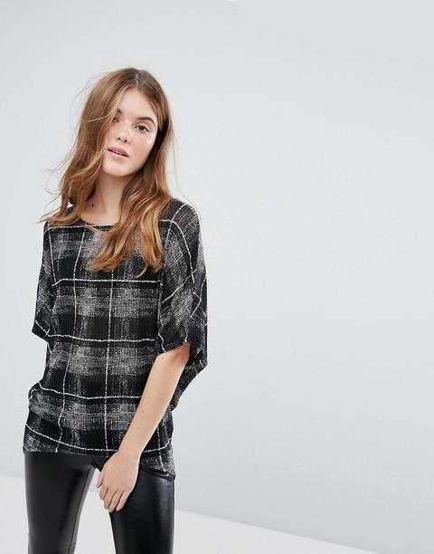 New Look - Maglia A Quadri - Nero