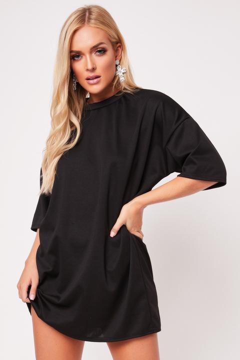 Reyanne Black Oversize Tshirt Dress