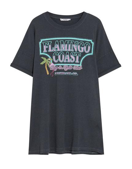 Camiseta Manga Curta Flamingo Coast