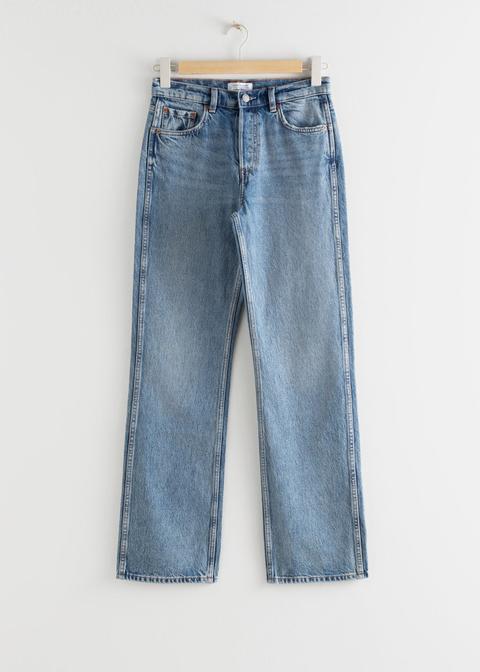 Straight Mid Waist Jeans