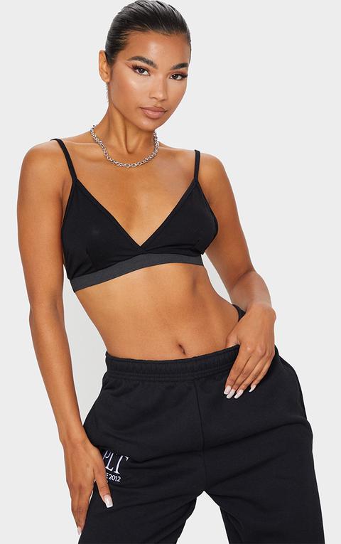 Basic Triangle Black Bralet