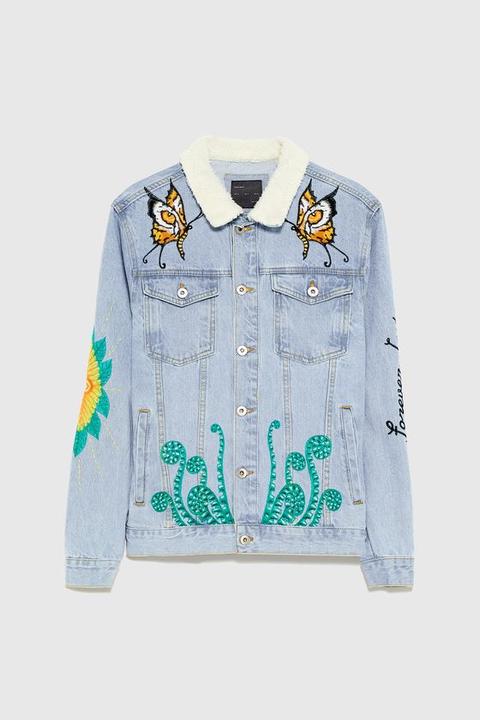 Giubbotto Denim Ricami