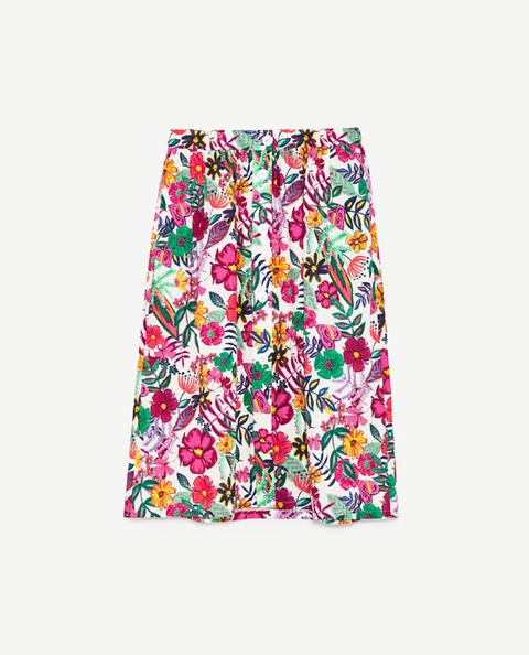 Falda Midi Estampada