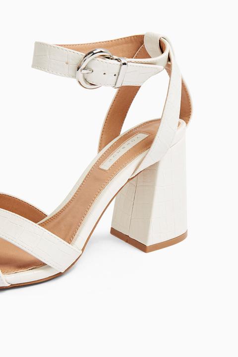 white ankle tie sandals