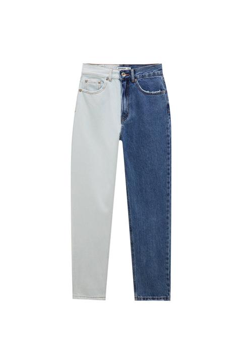 Jeans Mom Color Block - Algodón Orgánico (al Menos 50%)