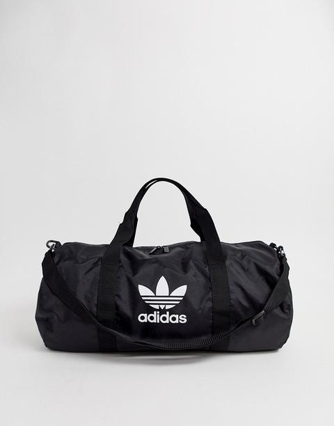 Adidas Orginals - Borsa Da Viaggio Nera Con Logo A Trifoglio - Nero