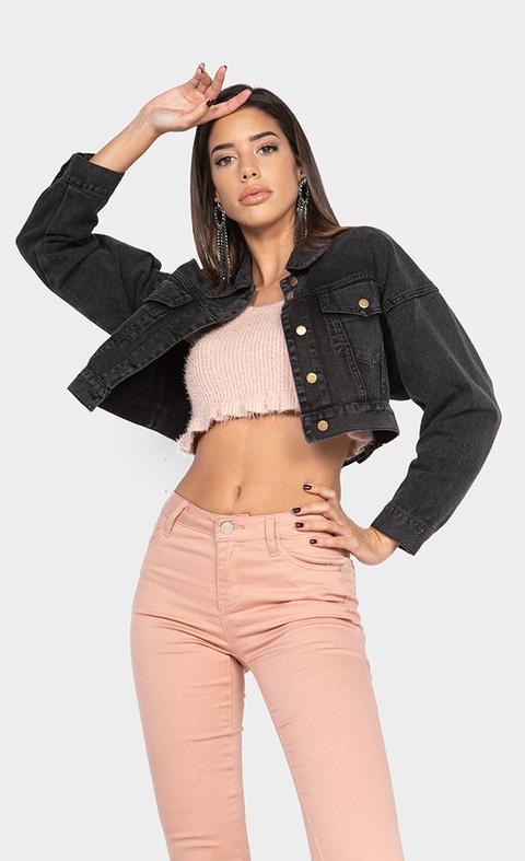 Cropped Trucker Denim Jacket