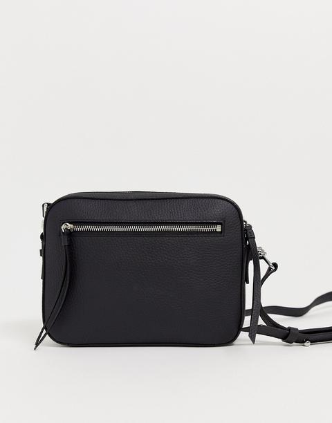 Allsaints - Borsa A Tracolla Con Zip - Nero