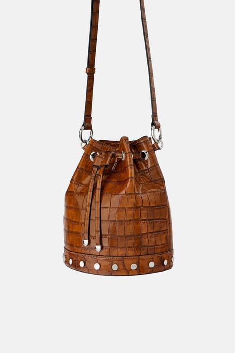 animal print bucket bag