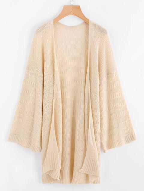 Cable Knit Long Cardigan