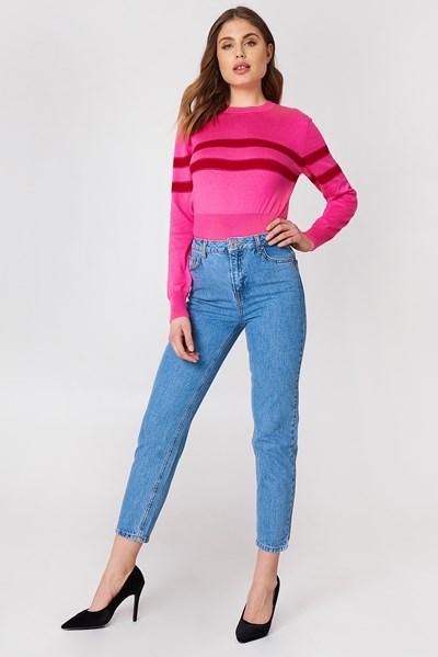 Trendyol High Waist Mom Jeans - Blue