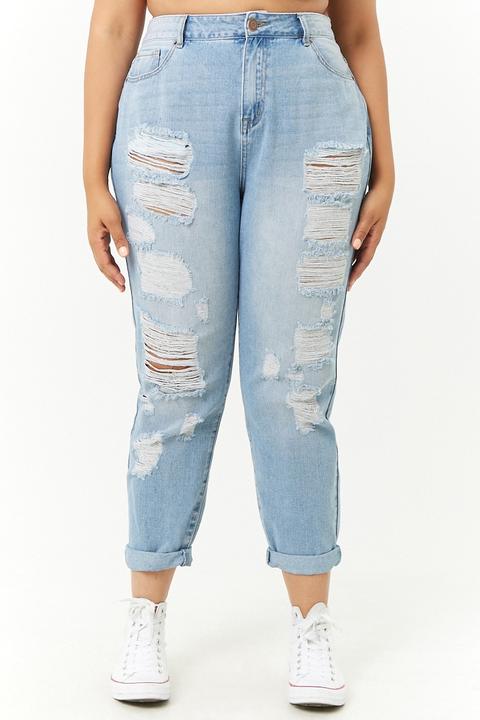 forever 21 ripped boyfriend jeans