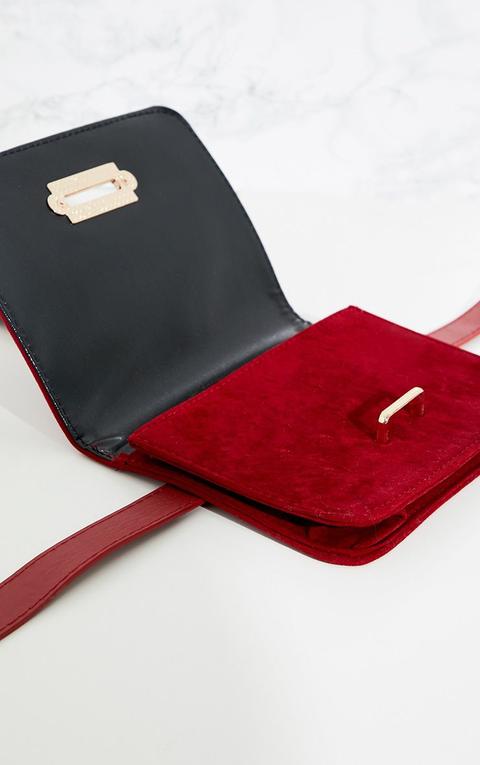 Burgundy Suedette Western Belted Bum Bag