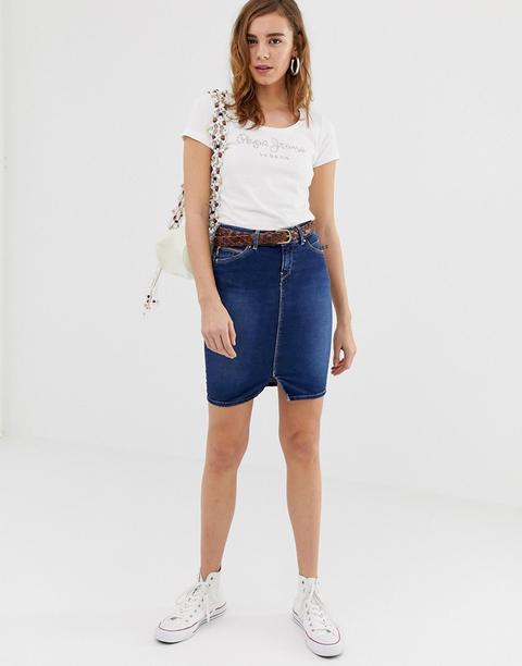 Pepe Jeans - Taylor - Gonna Longuette Di Jeans - Blu