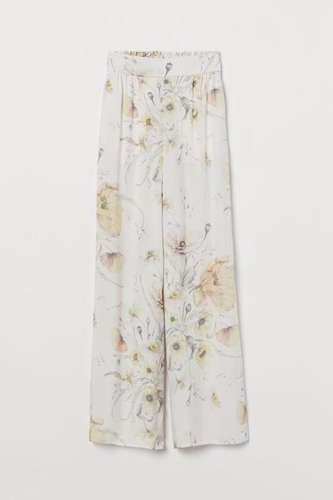 H & M - Palazzo Trousers - Bianco