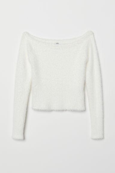 H & M - Jersey Hombro Descubierto - Blanco