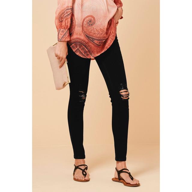 next ladies black ripped jeans