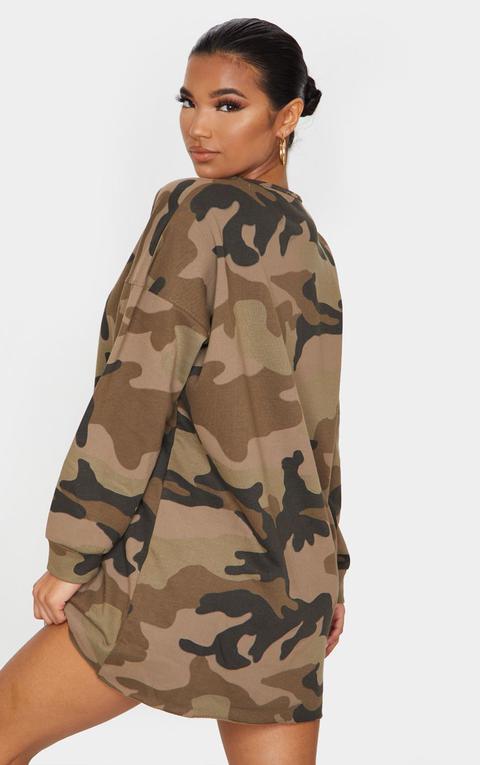 camouflage sweater dress