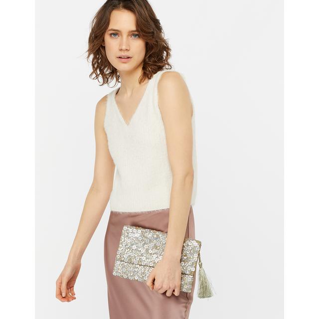 accessorize beaded clutch