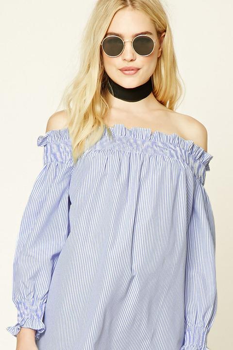 Striped Off-the-shoulder Top