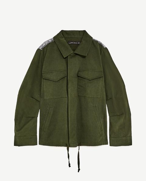 Parka Stampa Paillettes Schiena