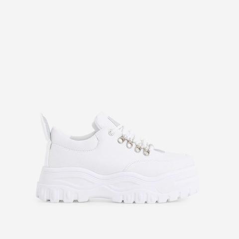 Maia Chunky Sole Trainer In White, White