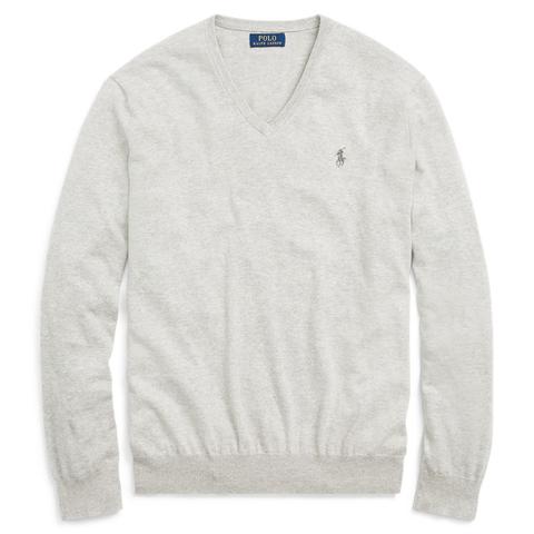 Jersey De Algodón Slim Fit Con Cuello De Pico