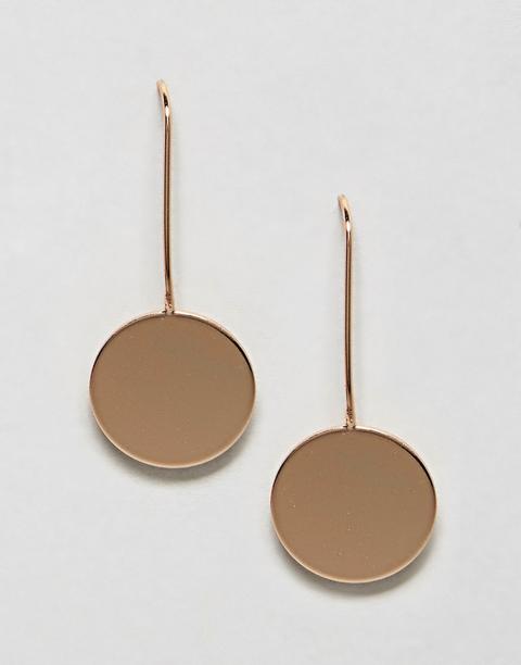 Nylon Drop Circle Earrings