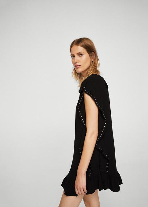 Vestido Volantes Tachuelas
