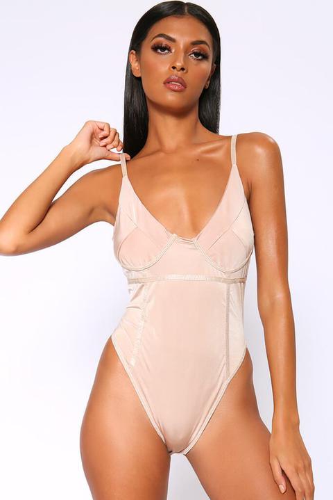 Nude Panel Detail Bodysuit