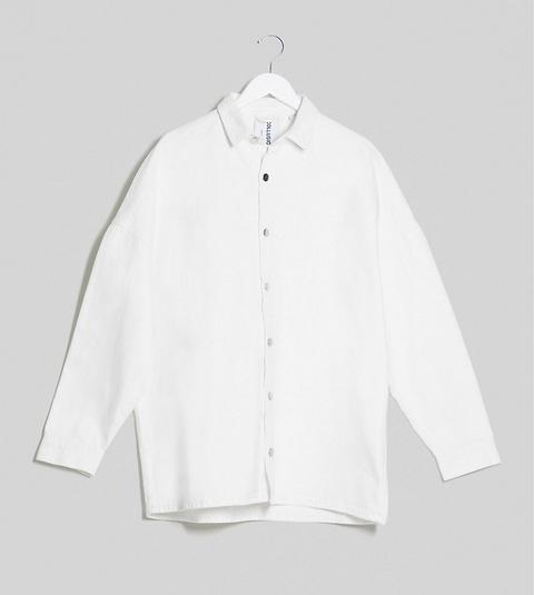 Collusion Oversized Denim Shirt In White