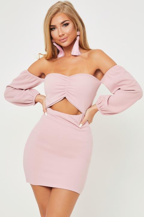 Kara Nude Front Keyhole Dress