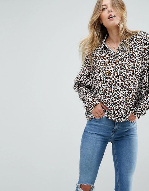 Asos - Blusa Con Stampa Animalier - Multicolore