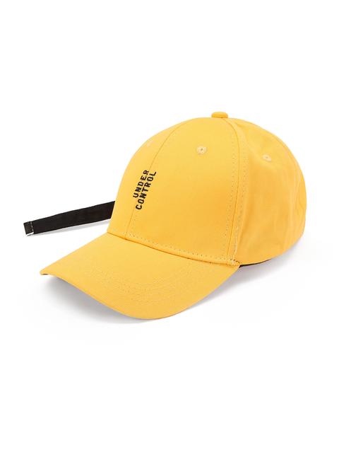 Slogan Embroidery Baseball Cap With Long Strap