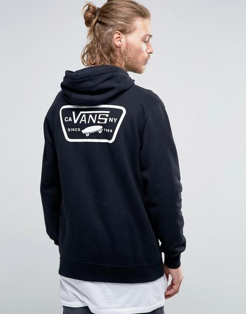 Sudadera Con Capucha Con Logo Y Parches En Negro Va2wf7blk De Vans