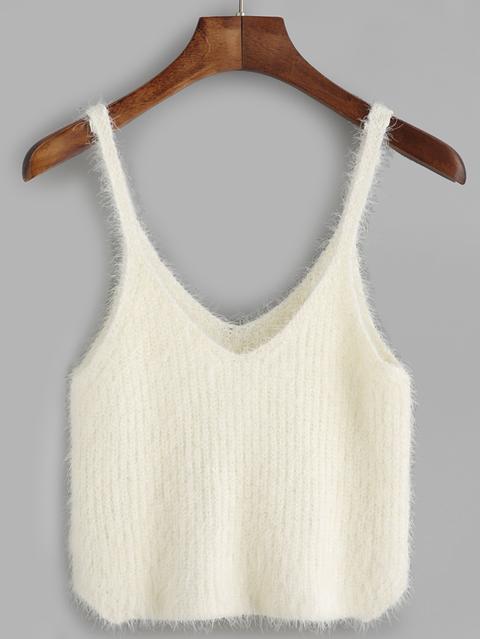 Top Crop Tirante Fino - Blanco