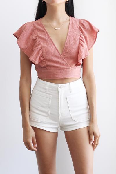 Juliet Frill Wrap Top