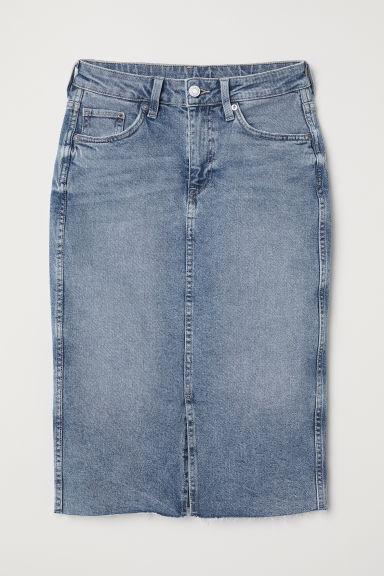 H & M - Gonna Di Jeans Al Ginocchio - Blu