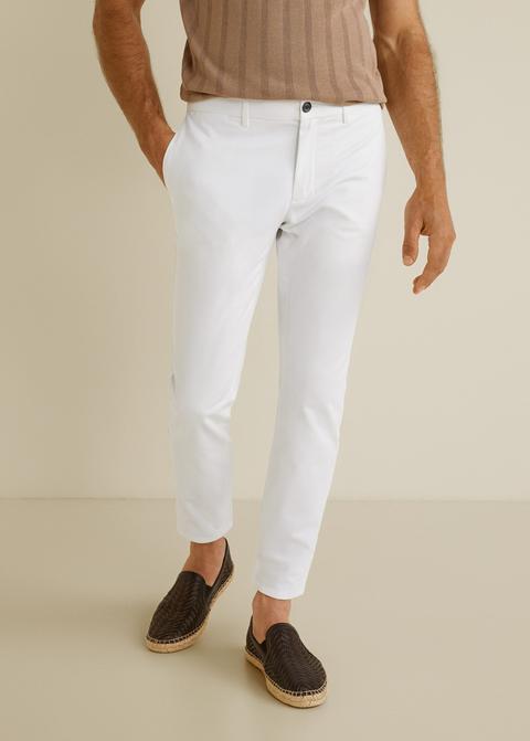 cropped slim fit chino pants