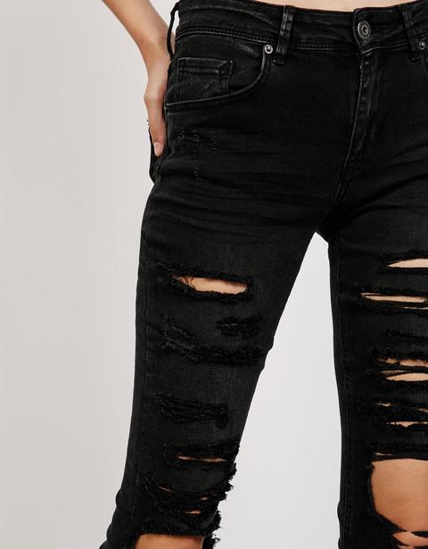 Jeans Pitillo Cortes Skinny Regular Waist - Jeans - Bershka España