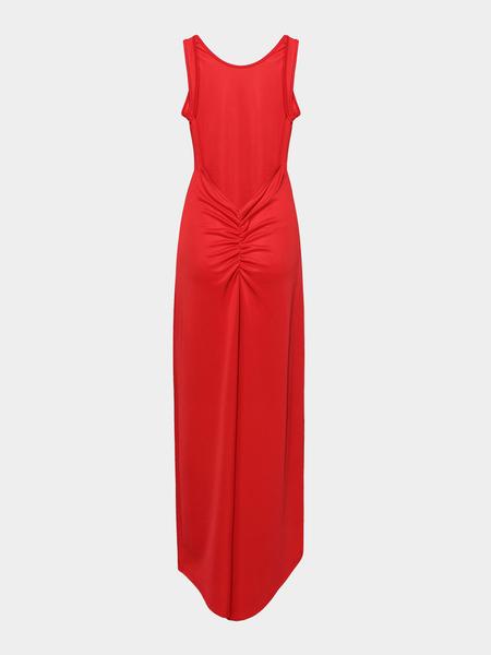 Maxi Vestito Senza Schienale In Rosso