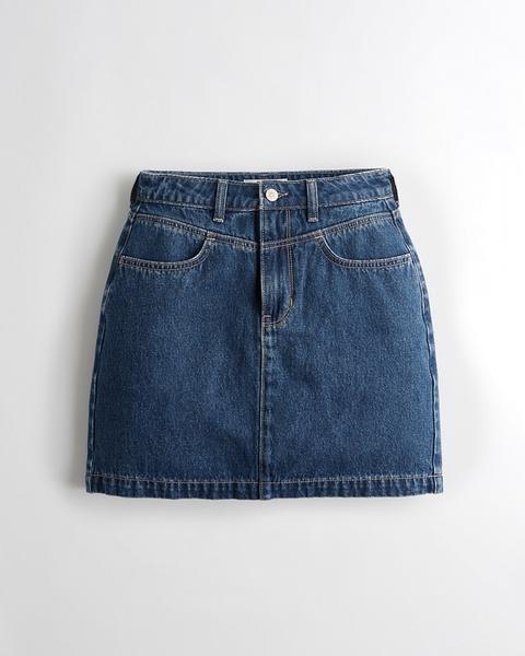 hollister jean skirt